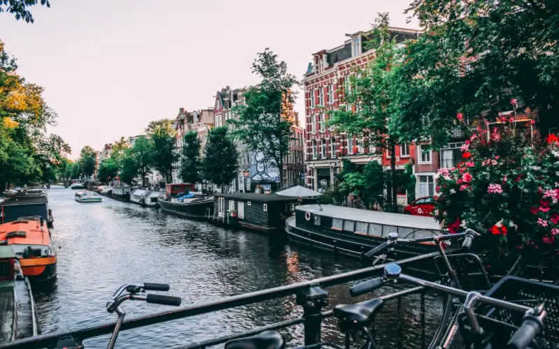 View of Amsterdam canals