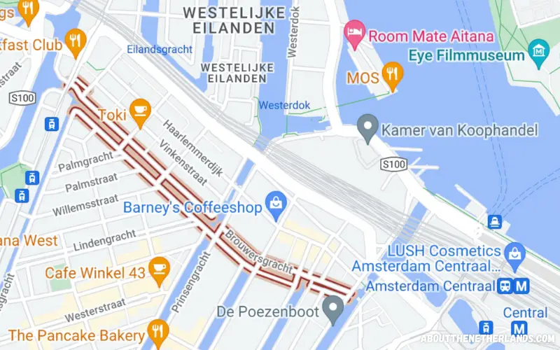 Brouwersgracht Amsterdam map overview