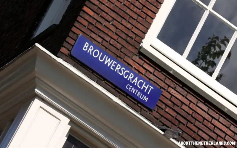 Brouwersgracht Amsterdam street sign