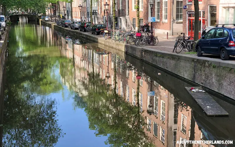 Dirty canal in Amsterdam
