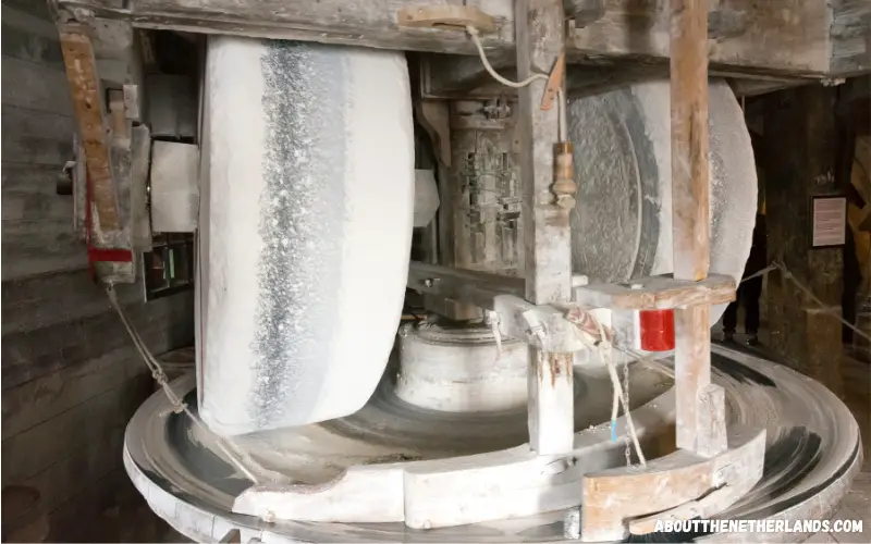 Grinding stone in a Dutch windmill