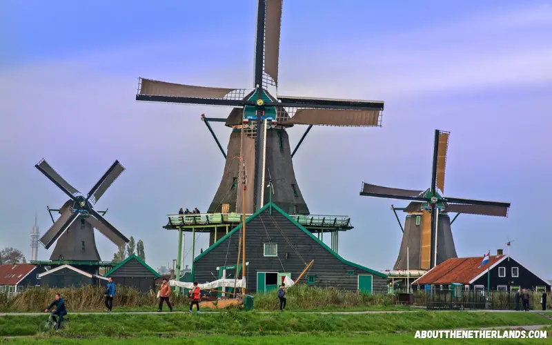 Three windmills at Zaanse Schans
