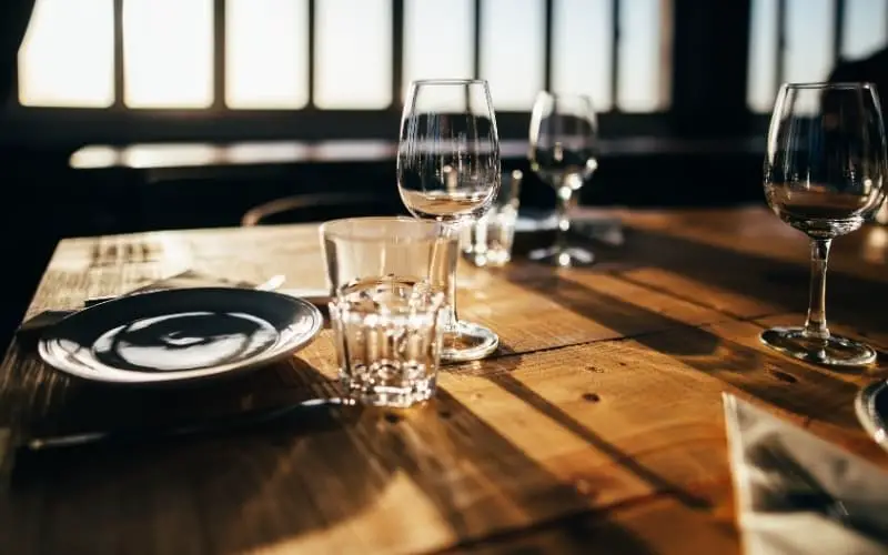 A beautifully set table in a restaurant