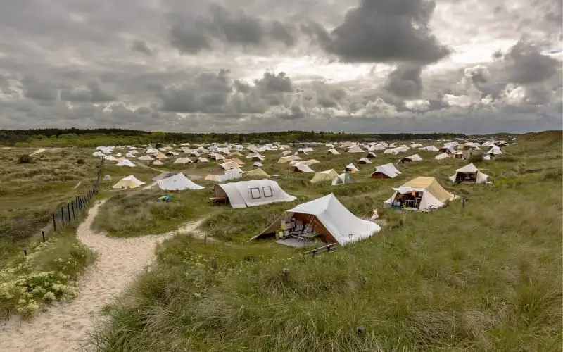 Visiting Texel Island - Campsite in the dunes