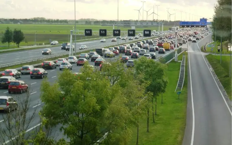 Traffic jam in the Netherlands